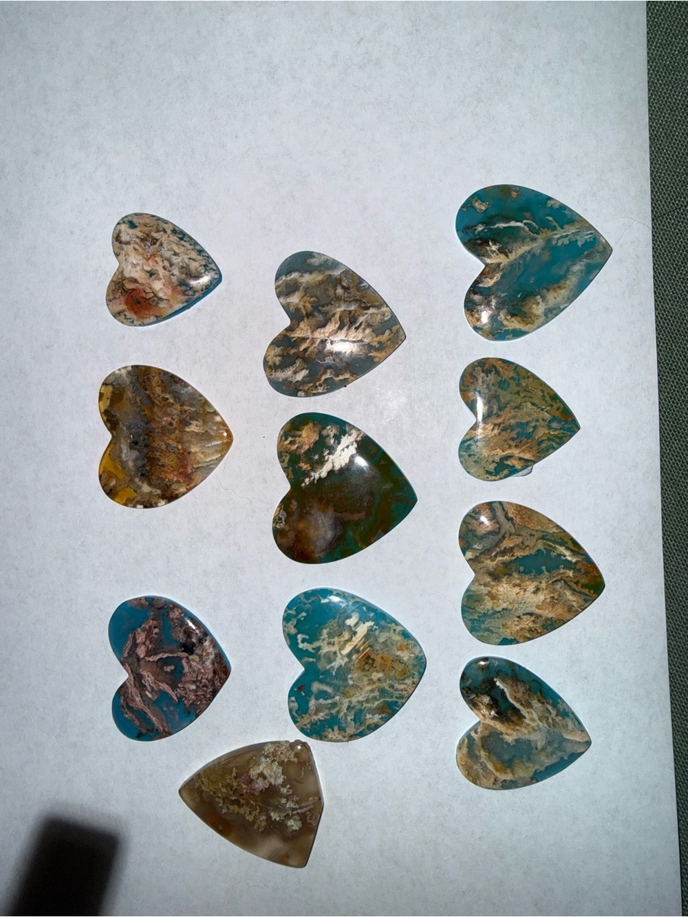 Cabochons. Assorted shapes  Gemstone Collection - Multicolor Agates and Jaspers - Picture 12 of 16